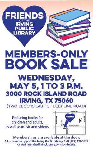 BOOK SALE , Friends of the Irving Library - Friends of the Irving ...